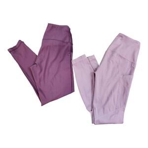 Yogalicious leggings 2 pair XS, one is lux. Pink  purple athletic pants yoga